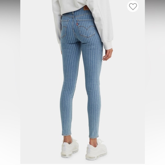Levi’s denim skinny jeans women high waisted 721 sapphire stripe 26x30 - Picture 10 of 12